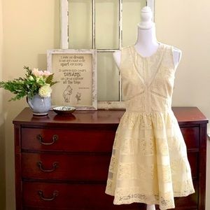 NWT Ivory lace fit and flare dress! 🐣